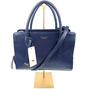 NWT RADLEY London Arlington Court Navy Blue Satchel Crossbody Bag Quiet Luxury